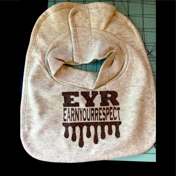 Earn your respect baby bib - Picture 1 of 1
